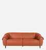 Zenith Leather 3 Seater Sofa In Brown Color
