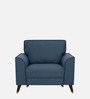 Zenith Fabric 1 Seater Sofa  In Azure Blue Colour