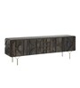 Zenith Frame Tv Unit In Rustic Black Finish