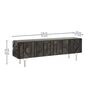 Zenith Frame Tv Unit In Rustic Black Finish