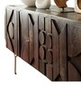 Zenith Frame Tv Unit In Rustic Black Finish