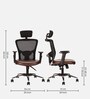 Zenith Breathable Mesh Office Chairs in Black & Brown Colour