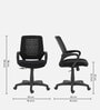Zenith Breathable Mesh Ergonomic Chair In Black Colour