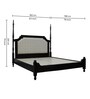 Zenith Queen Size Bed In Black Finish