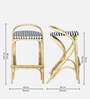 Zenith Rattan Bar Stool in Natural Finish