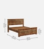 Zenith Queen Size Bed In Brown Finish
