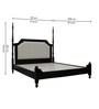 Zenith Solid Wood King Size Bed In Black Finish