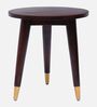 Zenith Teak Wood End Table In Brown Colour