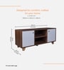 Zenith TV Console In Columbian Walnut And Frosty White Finish for Tv's upto 55 inches.