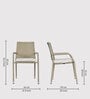Zenith Wicker Patio Chair in Ash Colour