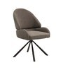 Zeno Revolving Dining Chair In Grey Colour