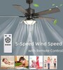 Zeno Smart Fan Black Metal + Glass , Google & Alexa Remote & App Control