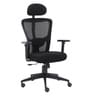 Icon High Back Ergonomic Chair with Headrest in Black Colour
