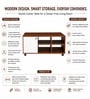Zentra Dual Tone Center Table With MultiShelve In Walnut Finish Zentra Dual Tone Center Table With MultiShelve In Walnut Finish