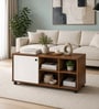 Zentra Dual Tone Center Table With MultiShelve In Walnut Finish Zentra Dual Tone Center Table With MultiShelve In Walnut Finish