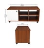 Zentra Dual Tone Center Table With MultiShelve In Walnut Finish Zentra Dual Tone Center Table With MultiShelve In Walnut Finish