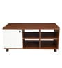 Zentra Dual Tone Center Table With MultiShelve In Walnut Finish Zentra Dual Tone Center Table With MultiShelve In Walnut Finish
