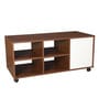 Zentra Dual Tone Center Table With MultiShelve In Walnut Finish Zentra Dual Tone Center Table With MultiShelve In Walnut Finish