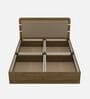Zenvora King Size Bed With Box Storage In Melamine Finish