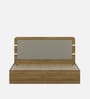 Zenvora Queen Size Bed With Box Storage In Melamine Finish