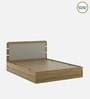 Zenvora Queen Size Bed With Box Storage In Melamine Finish