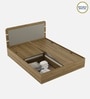 Zenvora Queen Size Bed With Box Storage In Melamine Finish
