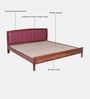Zephyr  Sheesham Wood King Size Bed In Honey Oak Finish