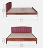 Zephyr  Sheesham Wood King Size Bed In Honey Oak Finish