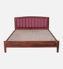 Zephyr  Sheesham Wood Queen Size Bed In Honey Oak Finish