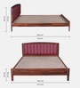 Zephyr  Sheesham Wood Queen Size Bed In Honey Oak Finish