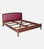 Zephyr  Sheesham Wood Queen Size Bed In Honey Oak Finish