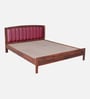 Zephyr  Sheesham Wood Queen Size Bed In Honey Oak Finish