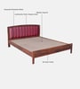 Zephyr  Sheesham Wood Queen Size Bed In Honey Oak Finish