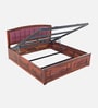 Zephyr Sheesham Wood King Size Bed In Honey Oak Finish With Hydraulic Storage