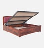 Zephyr Sheesham Wood King Size Bed In Honey Oak Finish With Hydraulic Storage