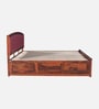 Zephyr Sheesham Wood King Size Bed In Honey Oak Finish With Hydraulic Storage