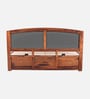 Zephyr Sheesham Wood King Size Bed In Honey Oak Finish With Hydraulic Storage