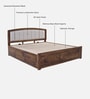 Zephyr Sheesham Wood King Size Bed In Provincial Teak Finish With Hydraulic Storage