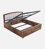 Zephyr Sheesham Wood King Size Bed In Provincial Teak Finish With Hydraulic Storage