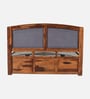 Zephyr Sheesham Wood Queen Size Bed In Honey Oak Finish With Hydraulic Storage Zephyr Sheesham Wood Queen Size Bed In Honey Oak Finish With Hydraulic Storage
