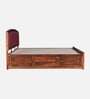 Zephyr Sheesham Wood Queen Size Bed In Honey Oak Finish With Hydraulic Storage Zephyr Sheesham Wood Queen Size Bed In Honey Oak Finish With Hydraulic Storage