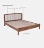 Zephyr Sheesham Wood Queen Size Bed In Provincial Teak Finish