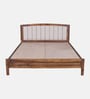 Zephyr Sheesham Wood Queen Size Bed In Provincial Teak Finish