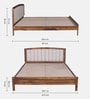 Zephyr Sheesham Wood Queen Size Bed In Provincial Teak Finish