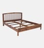 Zephyr Sheesham Wood Queen Size Bed In Provincial Teak Finish