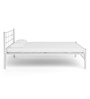 Zeplin Queen Size Bed in Silver Finish