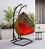 Zermatt Wicker Swing In Red Finish