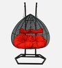 Zermatt Wicker Swing In Grey Finish