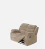 Santos Fabric 2 Seater Manual Recliner In Beige Colour