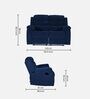 Santos Fabric 2 Seater Manual Recliner In Ink Blue Colour
